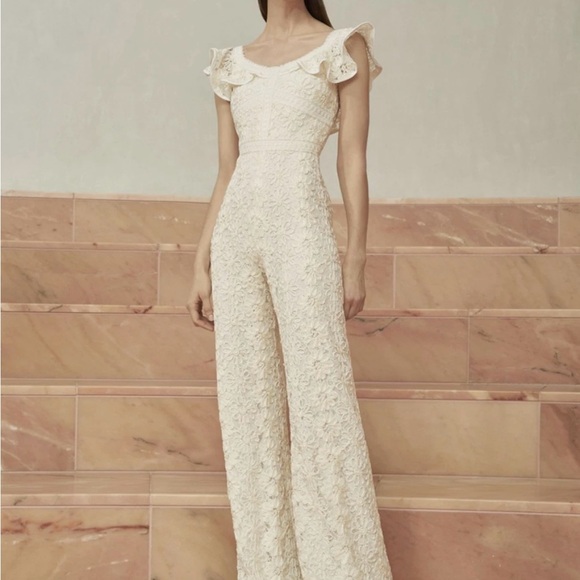Alexis Pants - Alexis Cream Lace Jumpsuit